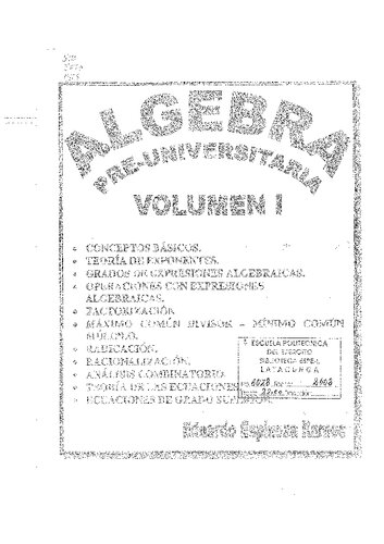 Algebra Pre Universitaria 1