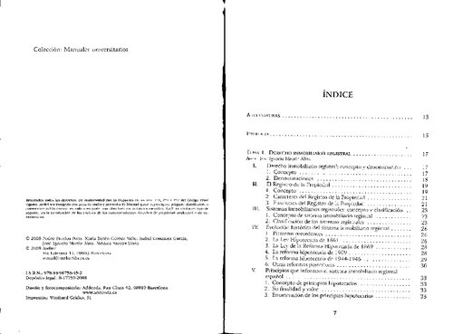 Lecciones De Derecho Inmobiliario Registral