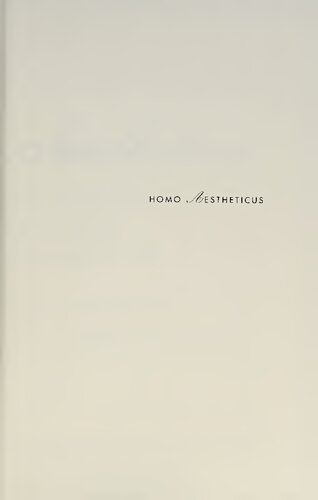 Homo Aestheticus. The invention of taste in the democratic age