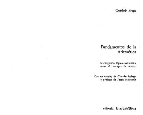 Fundamentos De La Aritmetica