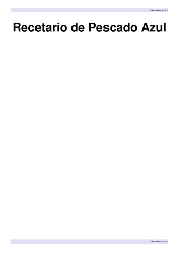 Recetario De Pescado Azul