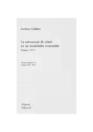 La Estructura De Clases En Las Sociedades Avanzadas