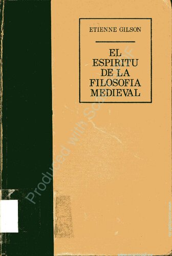 El Espiritu De La Filosofia Medieval