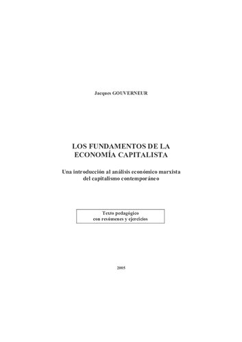 Los Fundamentos De La Economia Capitalista