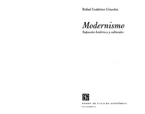 Modernismo Supuestos Historicos Y Culturales