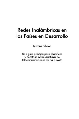 Redes Inalambricas En Los Paises En Desarrollo (3ed)