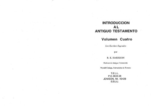 Introduccion Al Antiguo Testamento