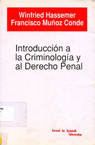 Introduccion A La Criminologia Y Al Derecho Penal