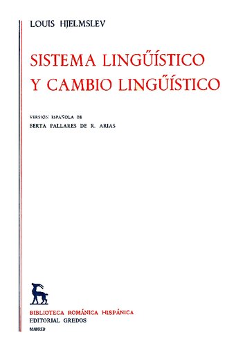 Sistema Linguistico Y Cambio Linguistico