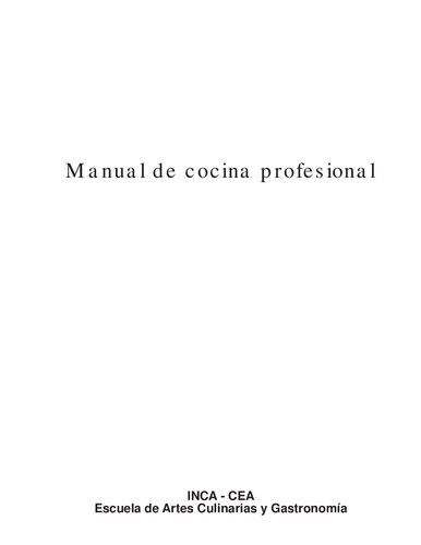 Manual De Cocina Profesional