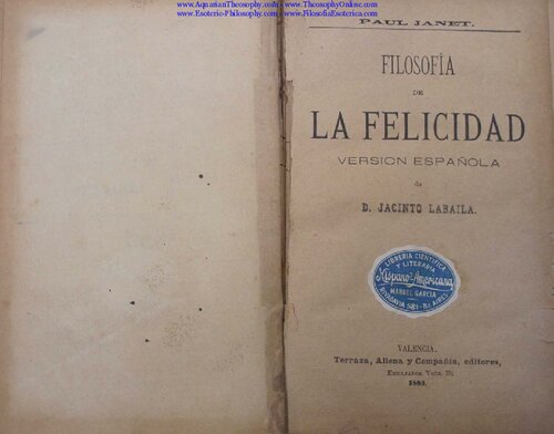 Filosofia De La Felicidad (1883 Scan)