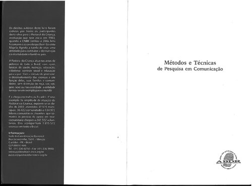 Métodos e técnicas de pesquisa em comunicação