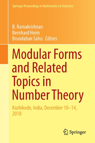 Modular Forms and Related Topics in Number Theory: Kozhikode, India, December 10–14, 2018