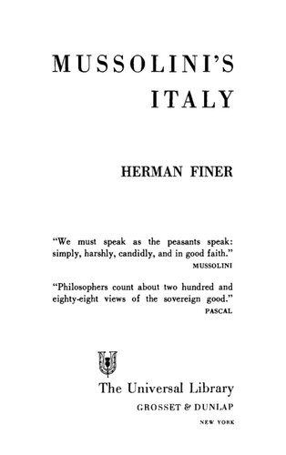 Mussolini's Italy