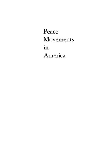 Peace Movements in America
