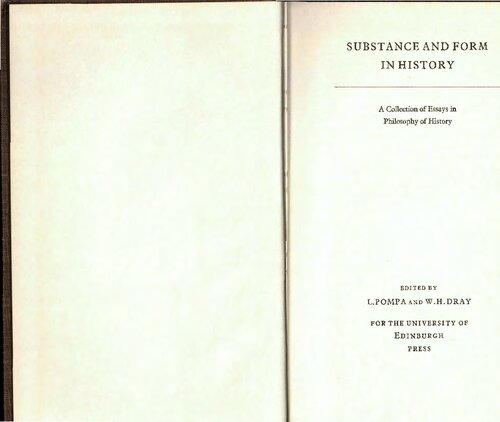 Substance & Form in History