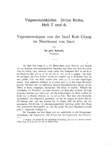 Vegetationstypen von der Insel Koh Chang 1m Meerbusen von Siam