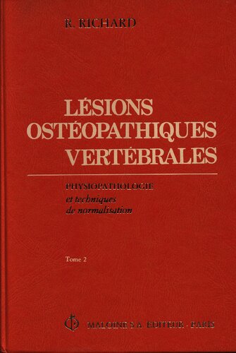 Lesions osteopathiques vertebrales