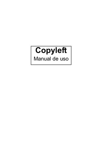 Copyleft Manual De Uso