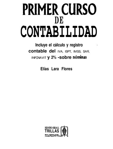 Primer Curso De Contabilidad