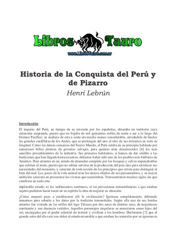 Historia De La Conquista Del Peru Y De Pizarro 1892