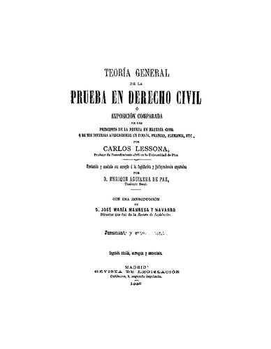 Teoria General De La Prueba En Derecho Civil
