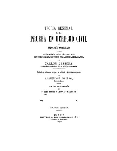 Teoria General De La Prueba En Derecho Civil