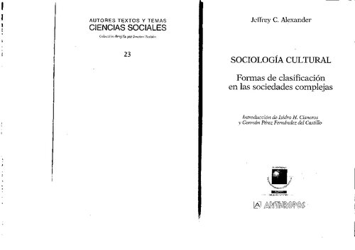 Sociologia Cultural