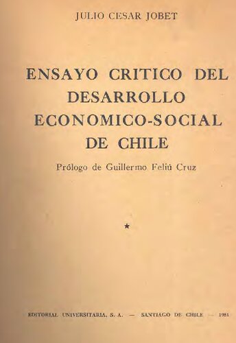Ensayo crítico del desarrollo económico-social de Chile