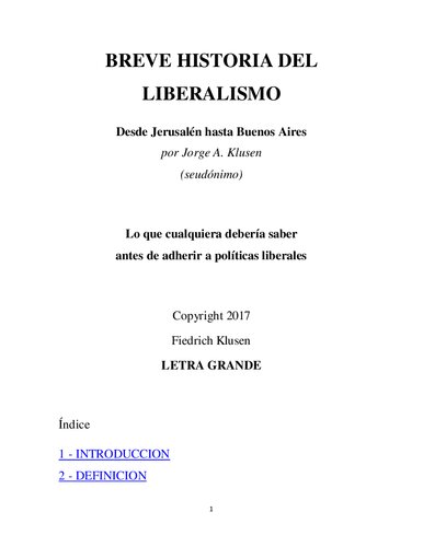 Breve Historia Del Liberalismo