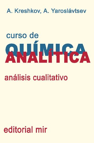 Curso de química analítica: análisis cualitativo