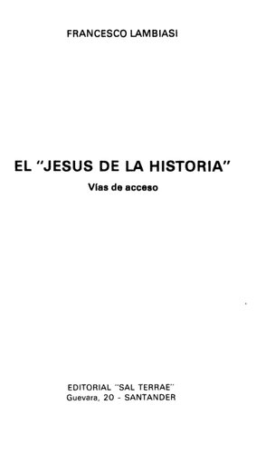 El Jesus De La Historia