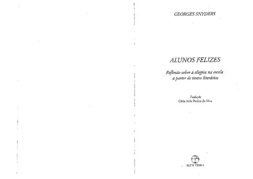 Alunos felizes: reflexão sobre a alegria na escola a partir de textos literários