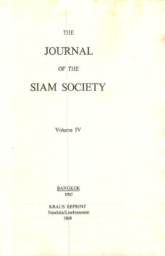 Journal of the Siam Society; 4