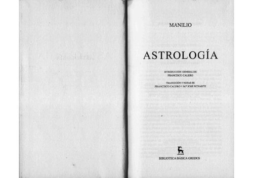 Manilio - Astrologia