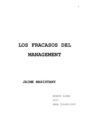 La Esencia Del Management