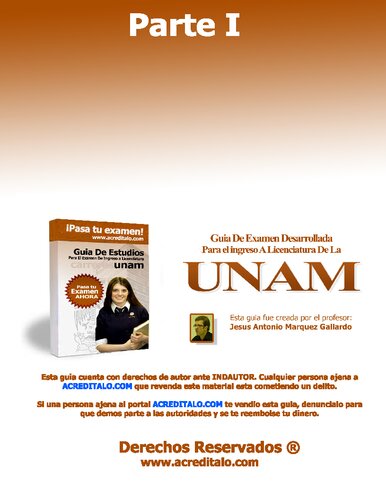 Guia De Examen Para Ingreso A Licenciatura Unam