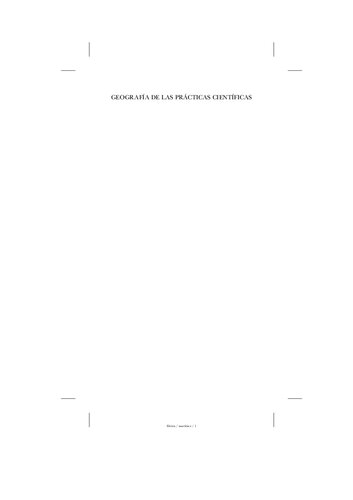 Geografia De Las Practicas Cientificas