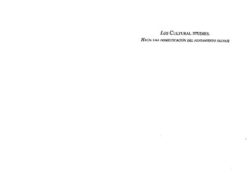 Los Cultural Studies