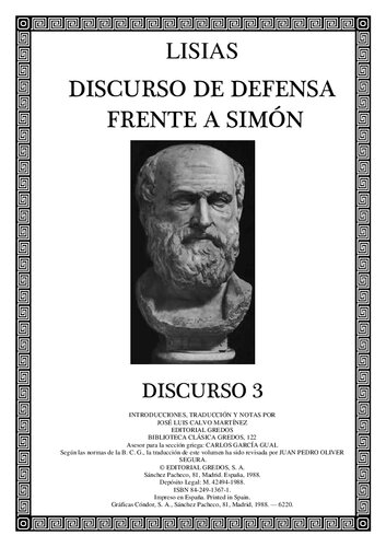 Lisias - Discurso 3 - Defensa frente a Simón [bilingüe]
