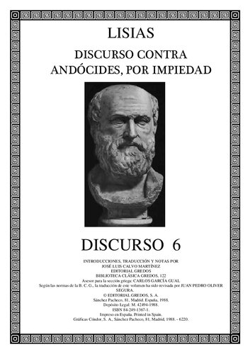 Lisias - Discurso 6 - Contra Andócides por impiedad [bilingüe]