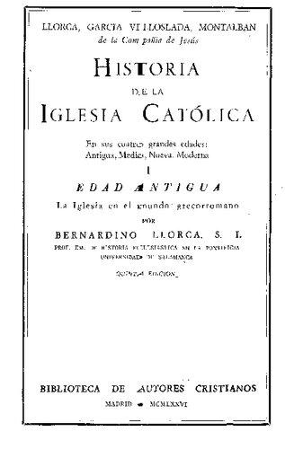 Historia De La Iglesia Catolica I