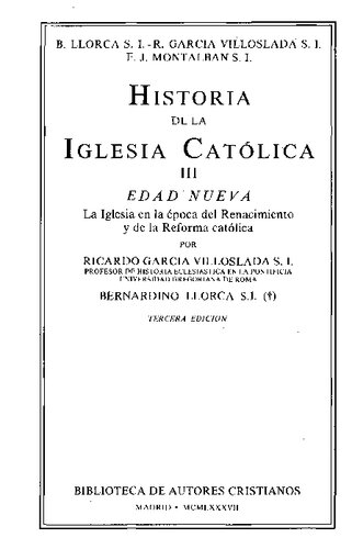 Historia De La Iglesia Catolica Iii