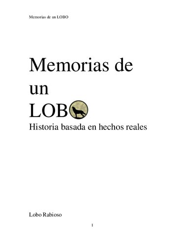 Memorias De Un Lobo