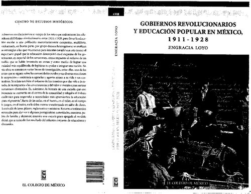 Gobiernos Revolucionarios Y Educacion Popular En Mexico