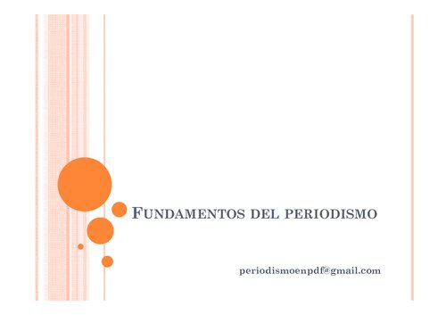 Fundamentos del periodismo