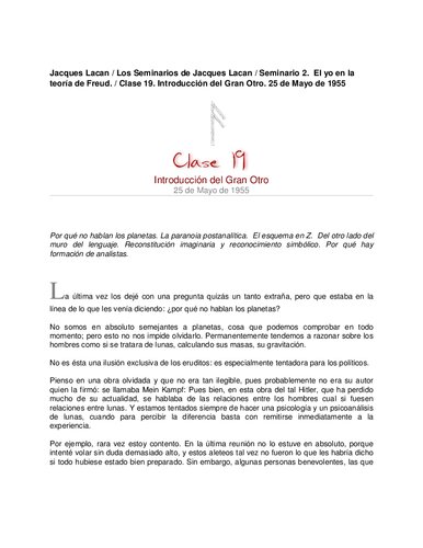 Seminario 2- Clase19- Introduccion del Gran Otro
