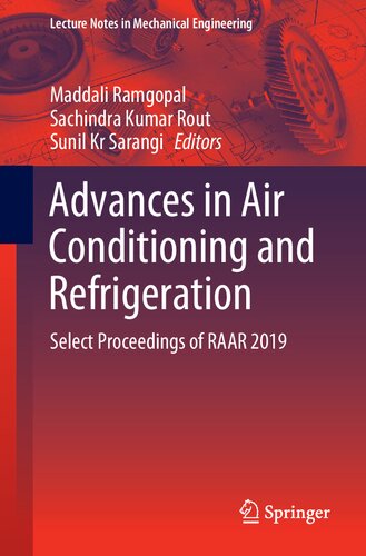 Advances in Air Conditioning and Refrigeration: Select Proceedings of RAAR 2019
