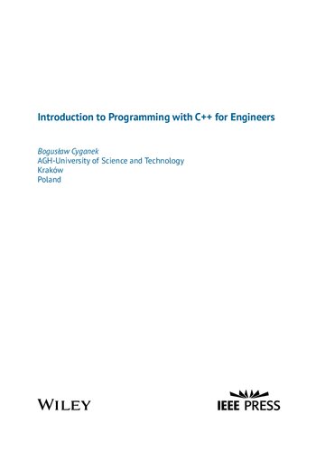 Introduction to Programming with C++ for Engineers Textbook