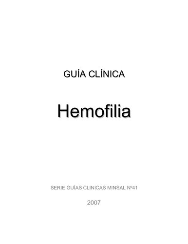 Guia Clinica Hemofilia